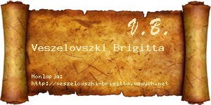 Veszelovszki Brigitta névjegykártya